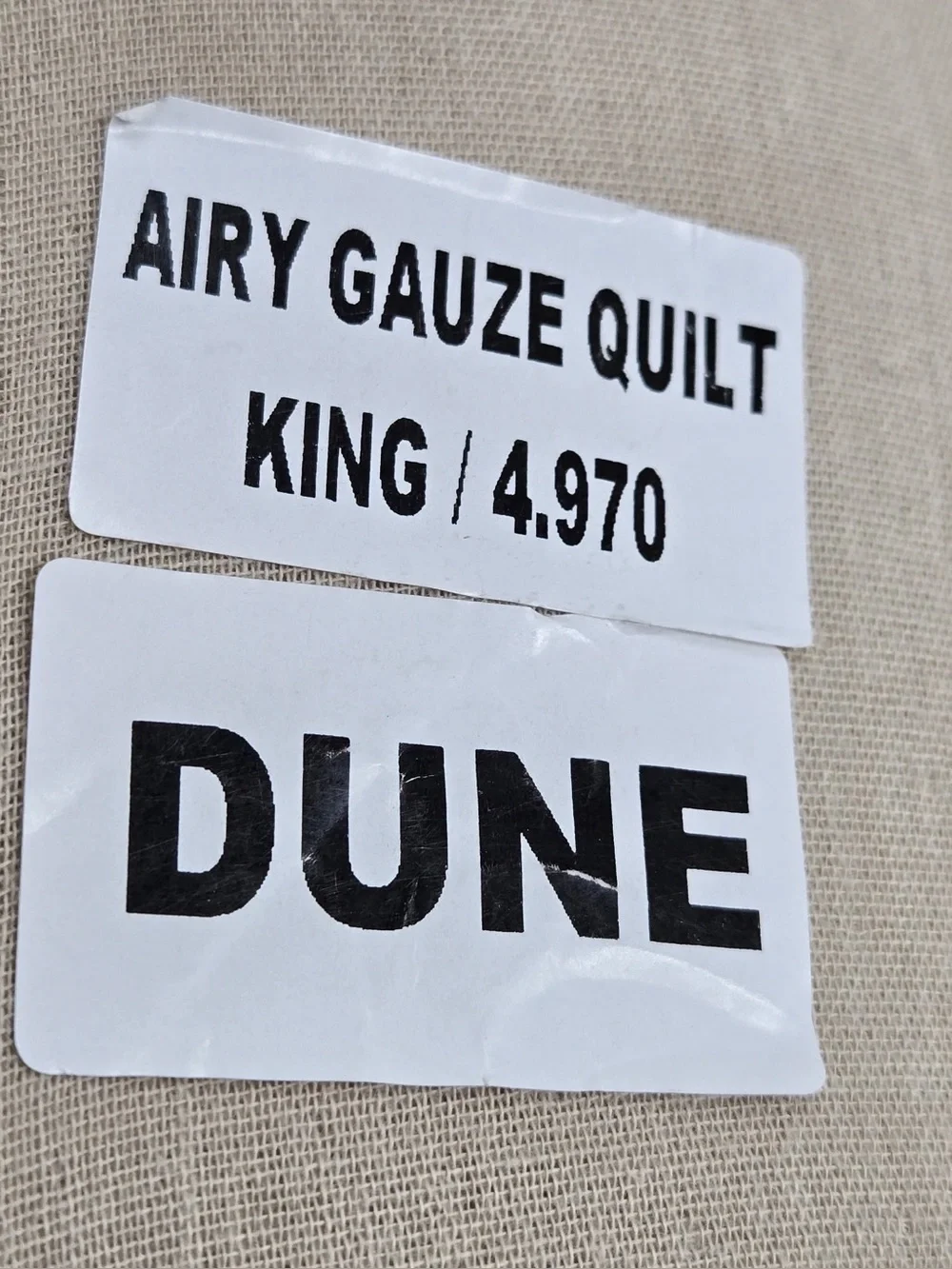 NWT QUINCE Organic Cotton Gauze Dream Quilt King/Cal King Dune 0485